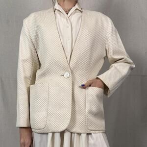 Vintage Perry Ellis Blazer – Made in Italy – 100% Cotton – Size 8